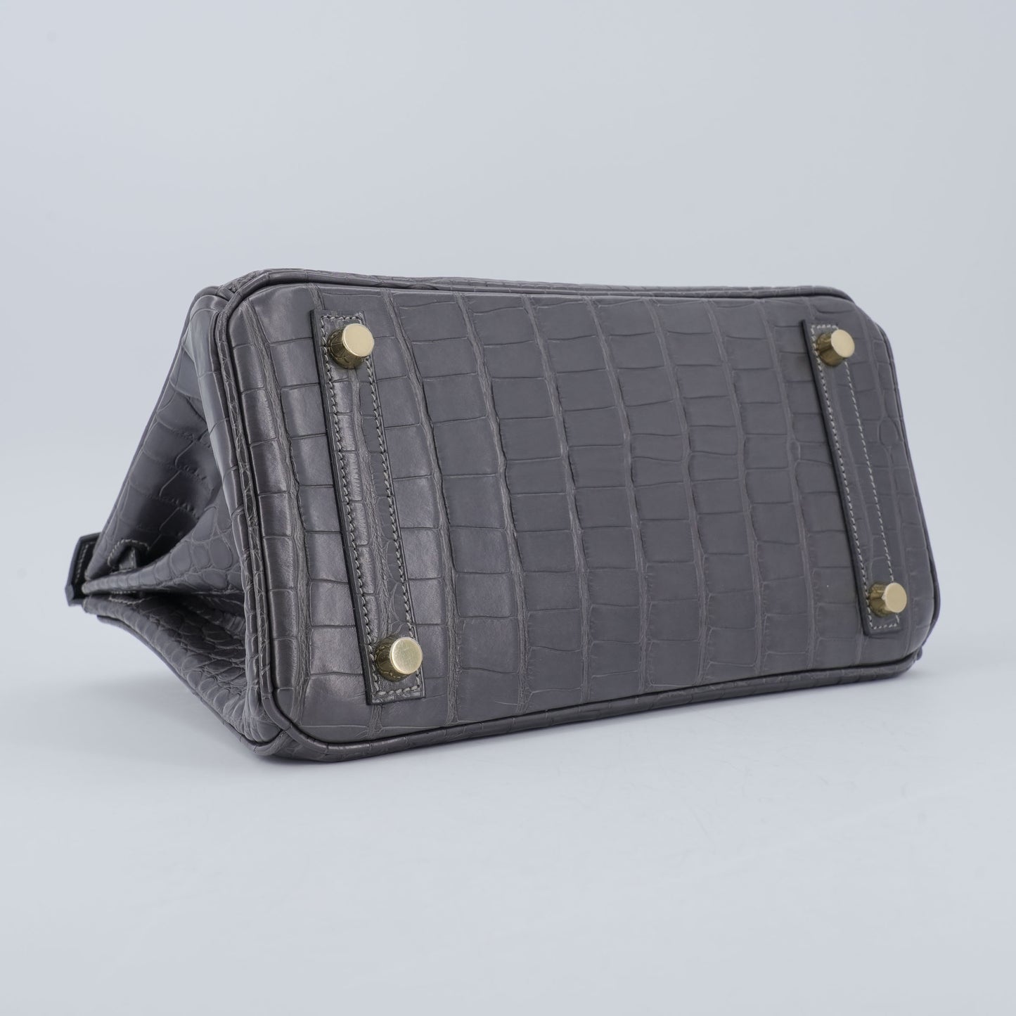 HERMÈS Birkin 25 Graphite (88) Matte Alligator Gold hardware K (2025)