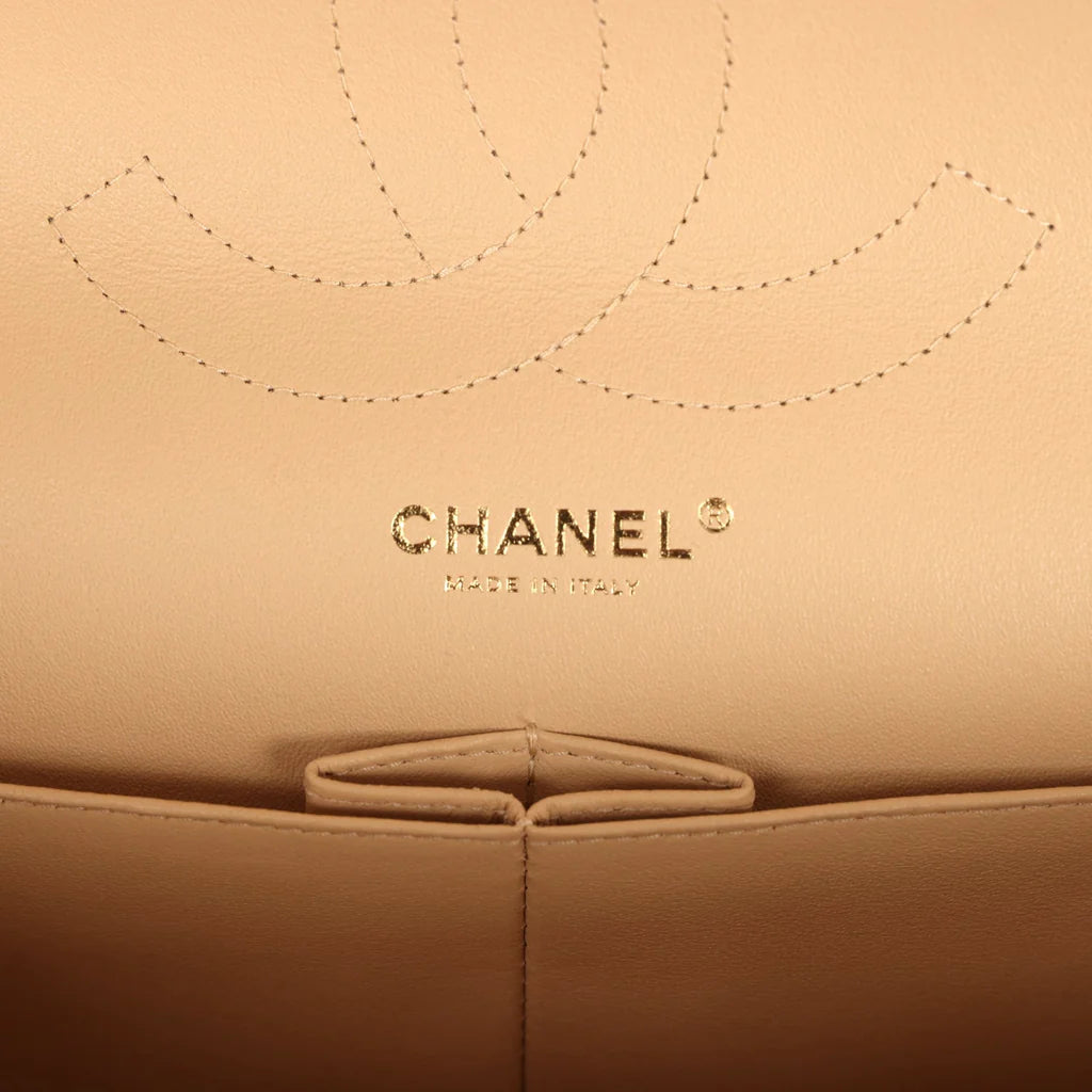 Chanel Jumbo Classic Double Flap Bag Light Beige Caviar Light Gold Hardware