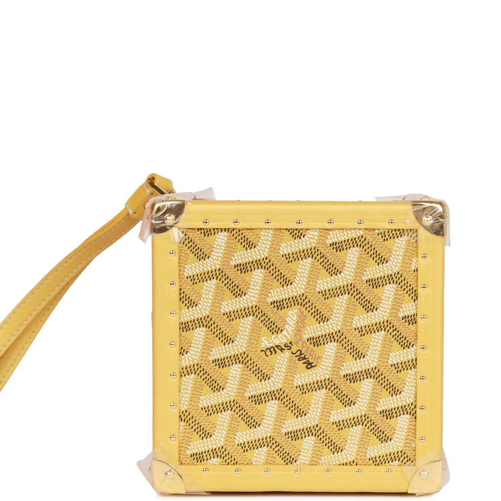 Goyard Dé Trunk Bag Metallic Gold Goyardine Gold Hardware
