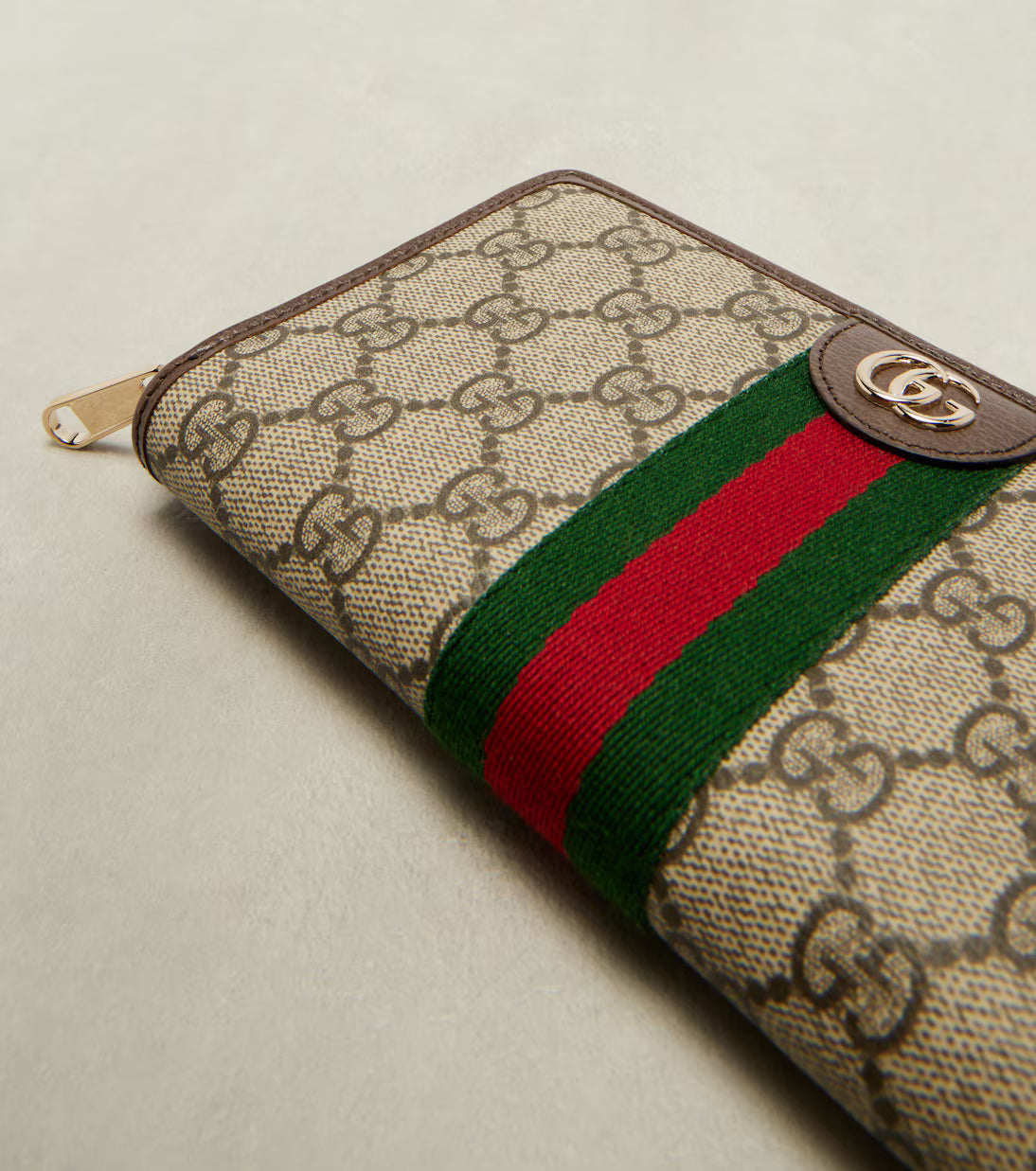 Gucci Ophidia leather-trimmed wallet 2025