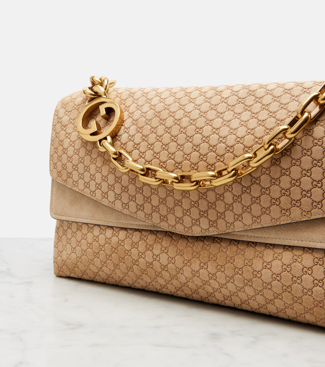 Gucci GG Large suede shoulder bag 2025