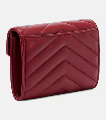 Saint Laurent Cassandre leather card holder 2025