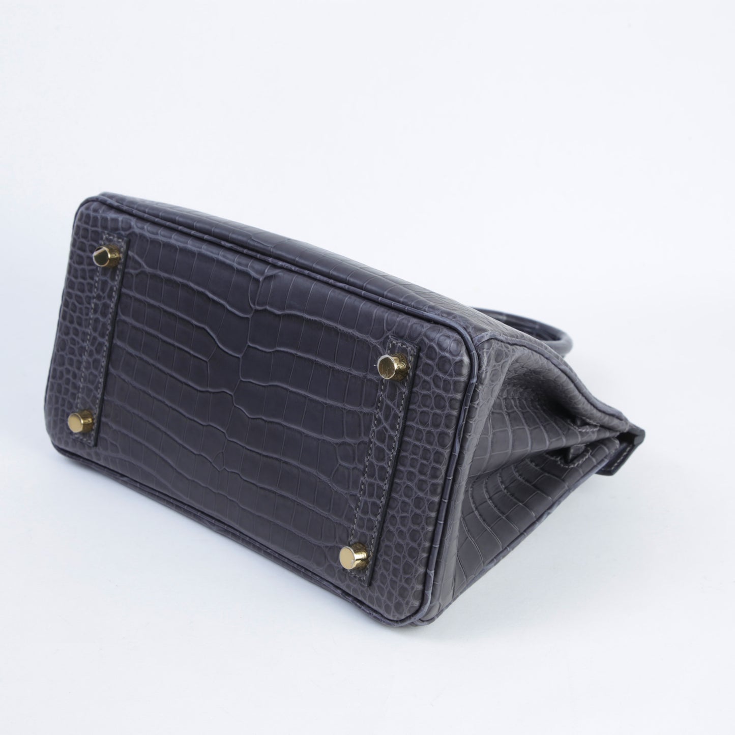 HERMÈS Birkin 25 Graphite Porosus Crocodile Gold hardware K (2025)