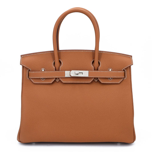 HERMÈS Birkin 30 Gold (37) Togo Palladium hardware K (2025)