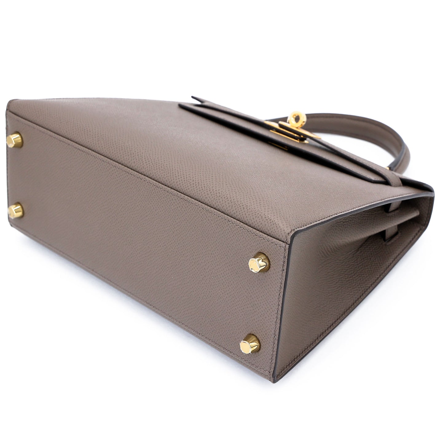 HERMÈS Kelly 25 Sellier Etain (8F) Epsom Gold hardware K (2025)