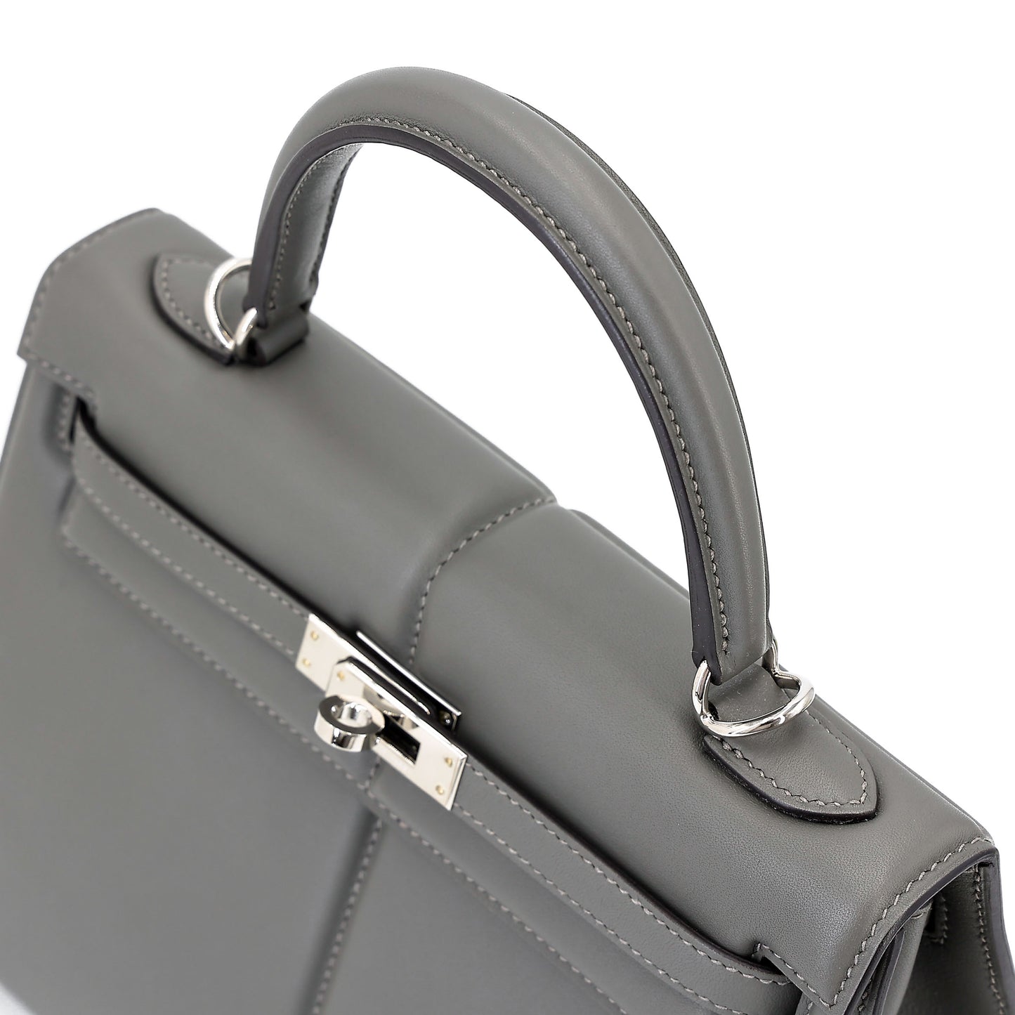 HERMÈS Limited Edition Kelly 25 Padded Sellier Gris Meyer (0L) Swift Palladium hardware B (2023)