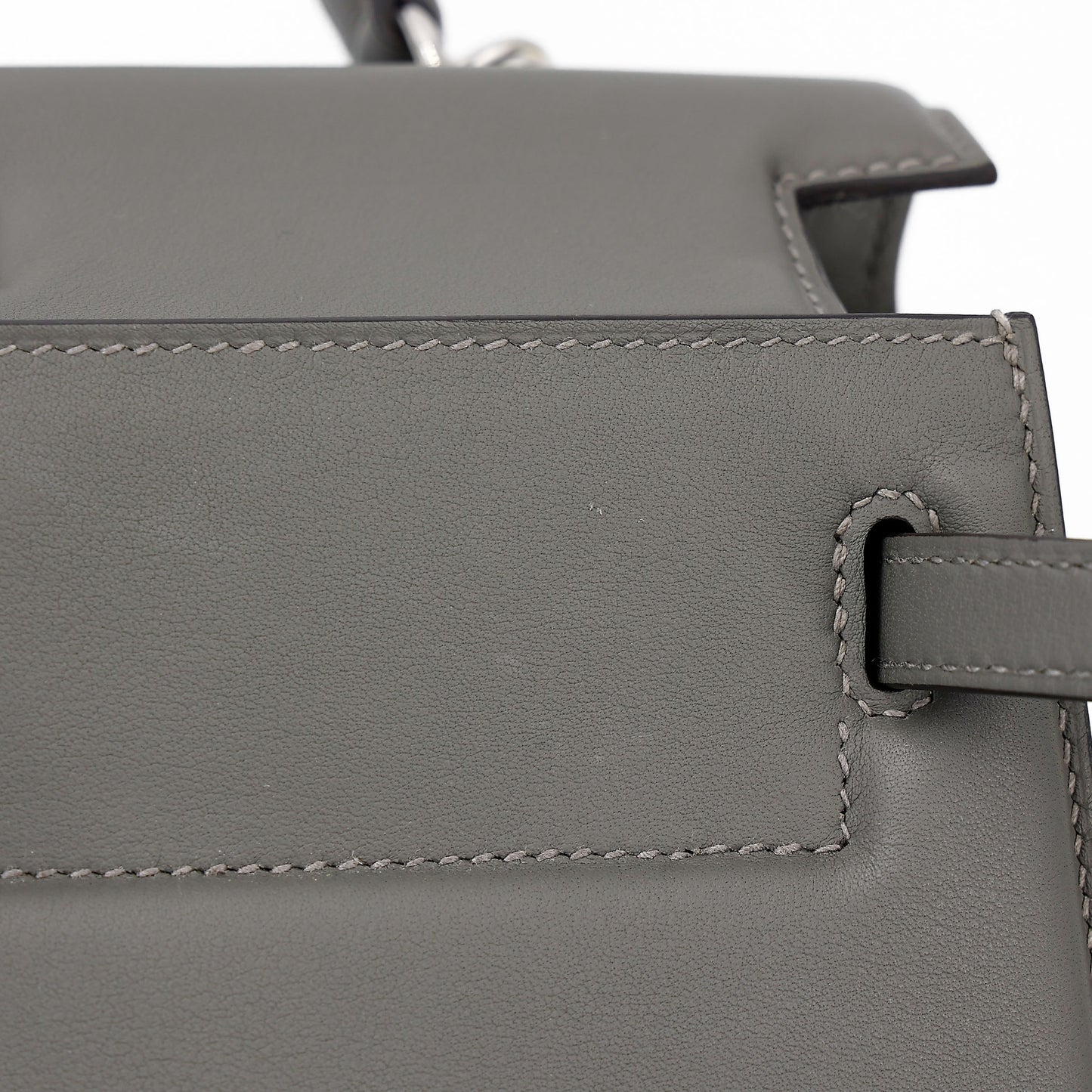 HERMÈS Limited Edition Kelly 25 Padded Sellier Gris Meyer (0L) Swift Palladium hardware B (2023)