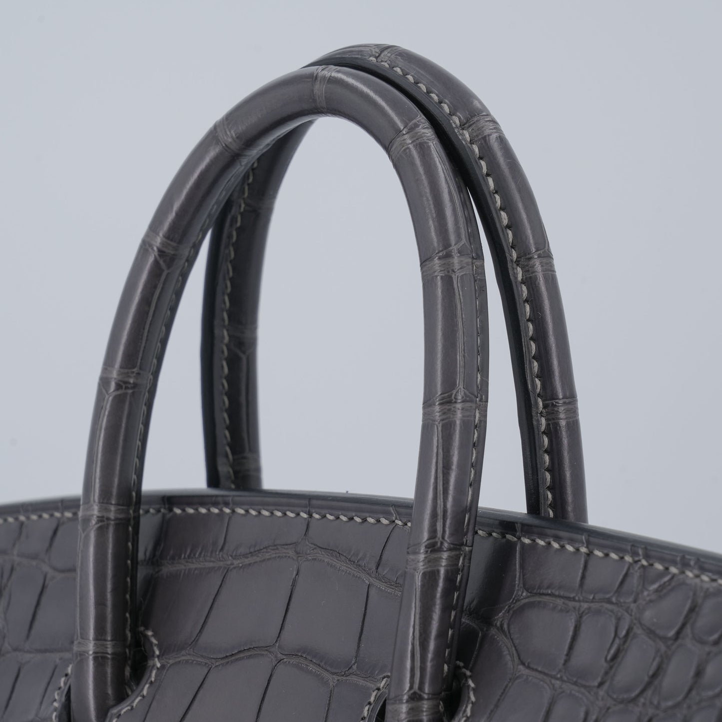 HERMÈS Birkin 25 Graphite (88) Matte Alligator Gold hardware K (2025)