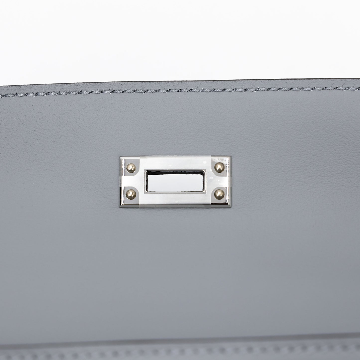 HERMÈS Kelly Pochette Gris Pantin (P0) Swift Palladium hardware K (2025)