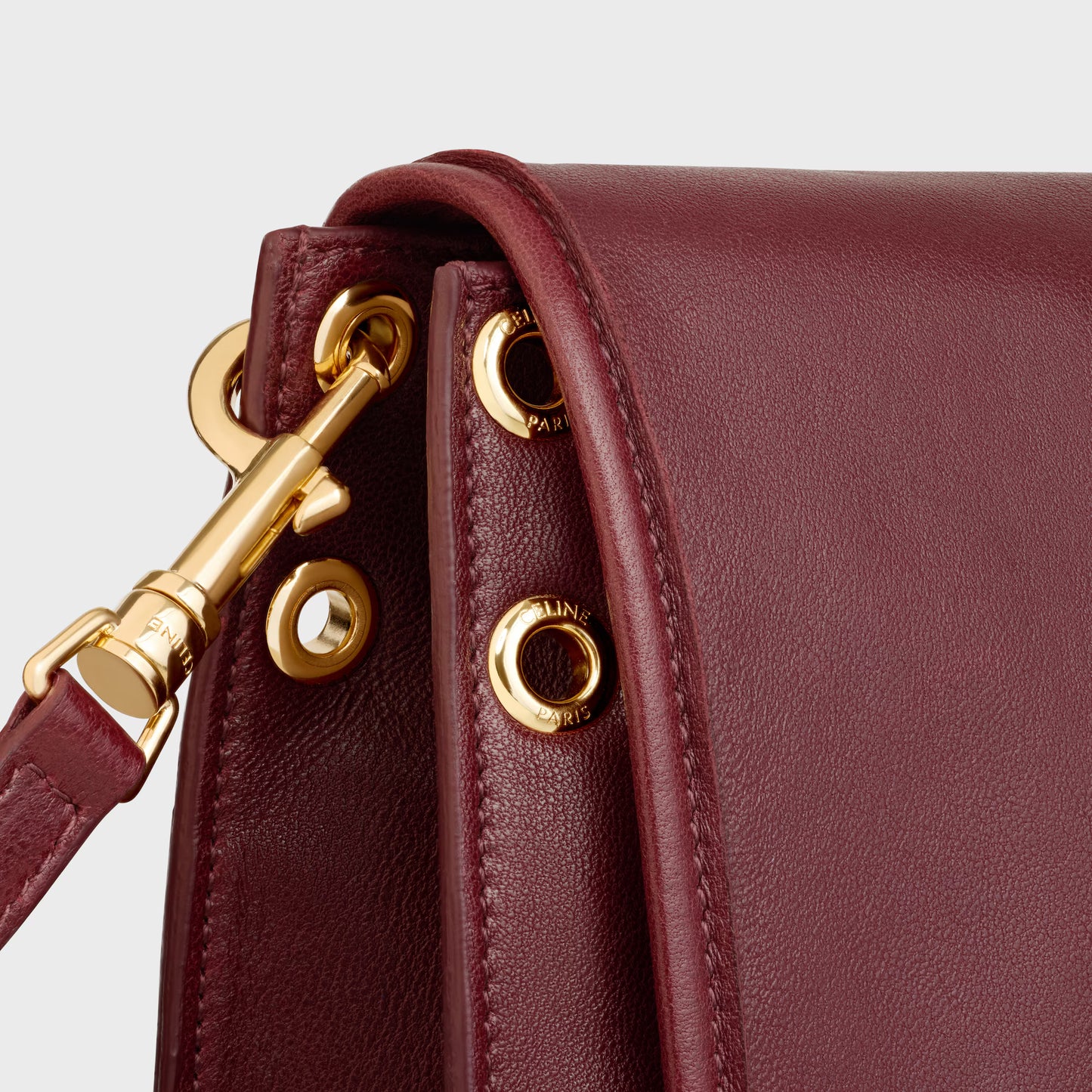 Celine SOFT TRIOMPHE BESACE IN SUPPLE SHINY LAMBSKIN 2025