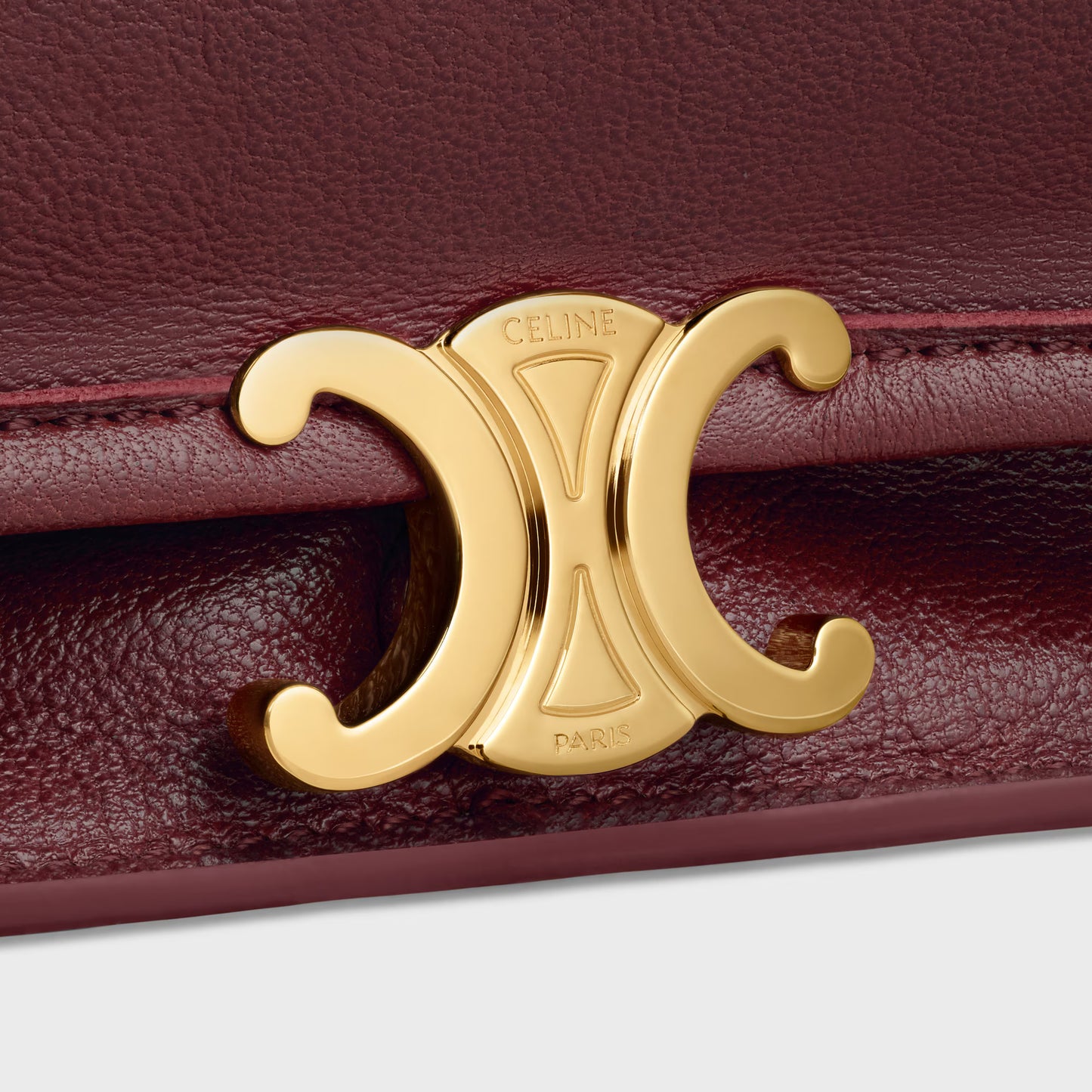 Celine SOFT TRIOMPHE BESACE IN SUPPLE SHINY LAMBSKIN 2025