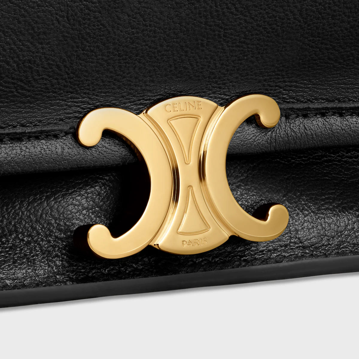 Celine SOFT TRIOMPHE BESACE IN SUPPLE SHINY LAMBSKIN 2025