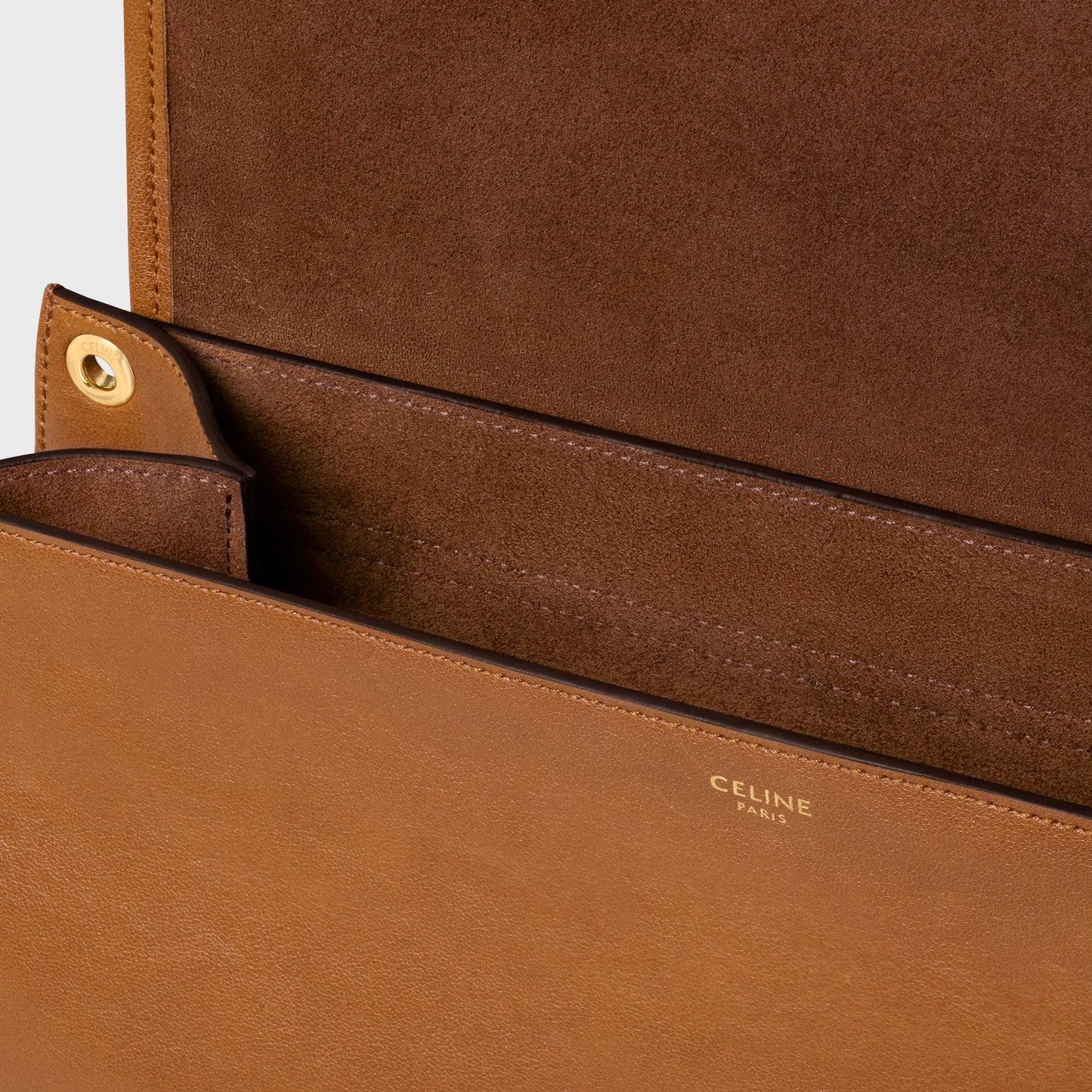 Celine SOFT TRIOMPHE BESACE IN SUPPLE SHINY LAMBSKIN 2025