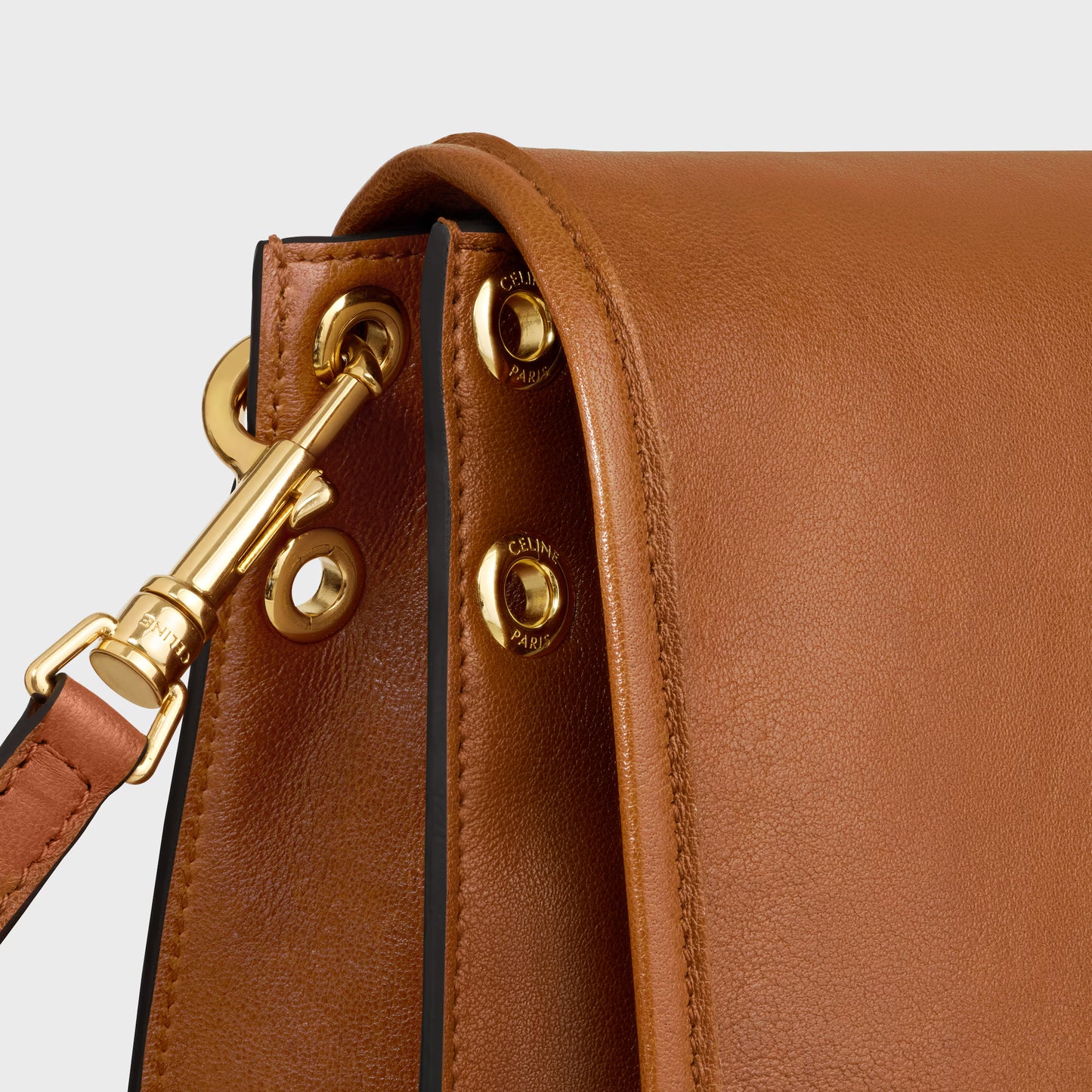 Celine SOFT TRIOMPHE BESACE IN SUPPLE SHINY LAMBSKIN 2025