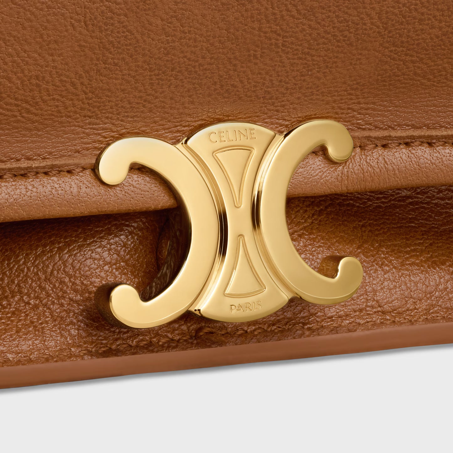 Celine SOFT TRIOMPHE BESACE IN SUPPLE SHINY LAMBSKIN 2025