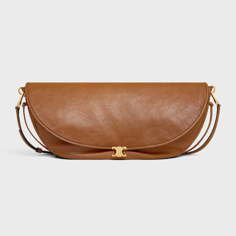 Celine HALFMOON SOFT TRIOMPHE BAG IN SUPPLE SHINY LAMBSKIN 2025