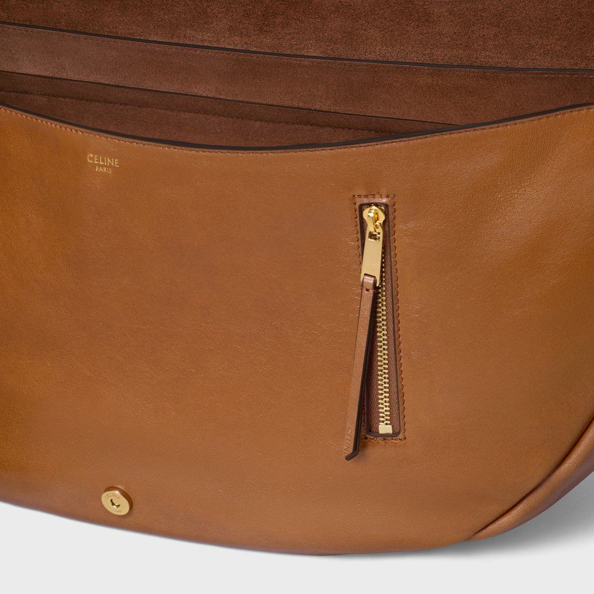 Celine HALFMOON SOFT TRIOMPHE BAG IN SUPPLE SHINY LAMBSKIN 2025