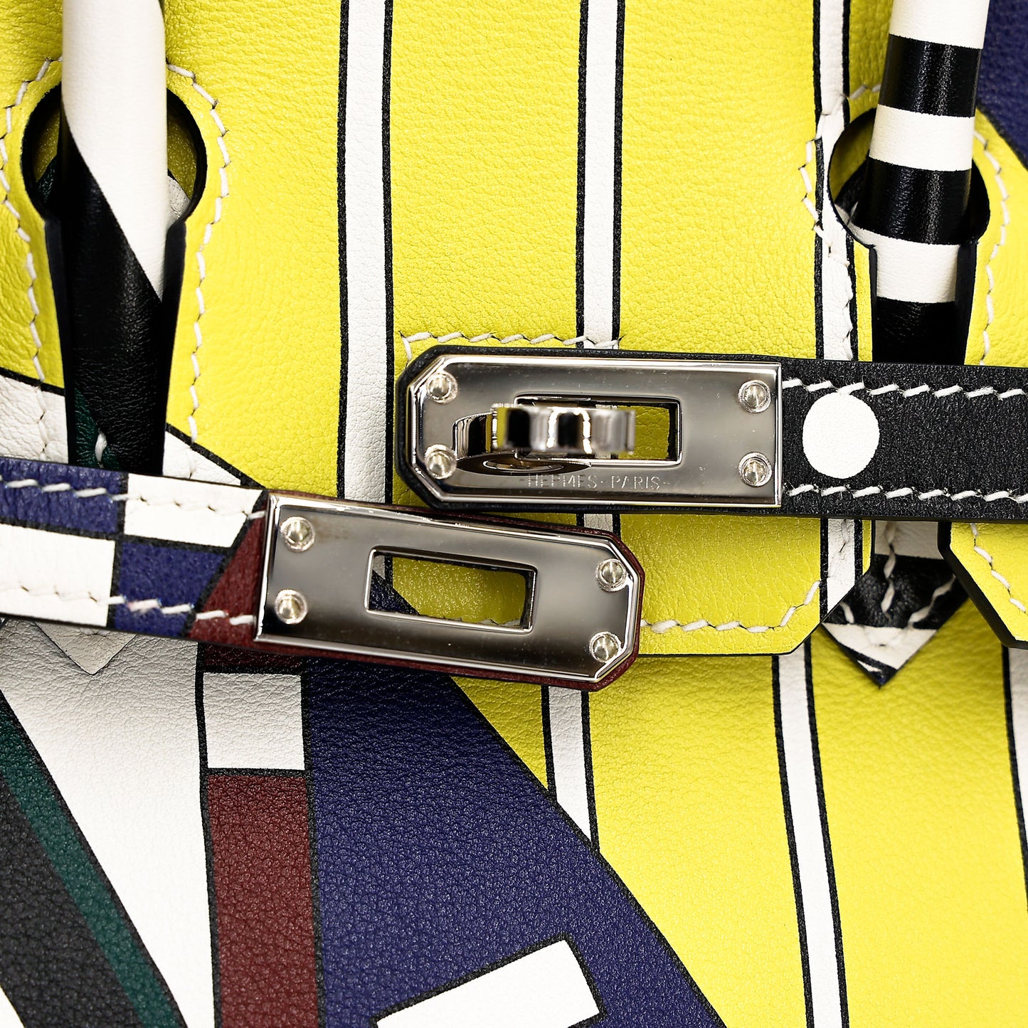 HERMÈS Limited Edition Birkin 25 One Two Three and Away We Go Multi-color Swift Palladium hardware D (2019)