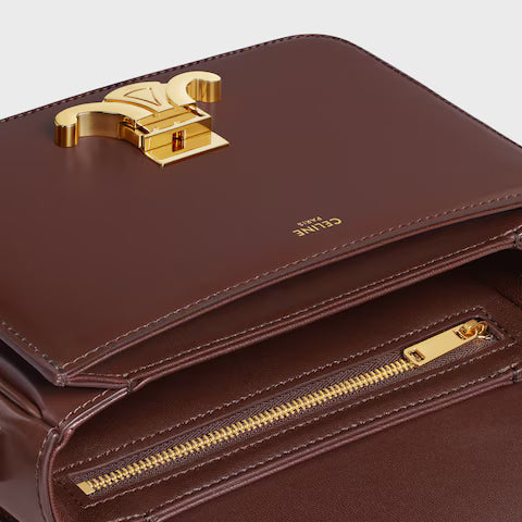 Celine TEEN TRIOMPHE BAG IN shiny calfskin 2025