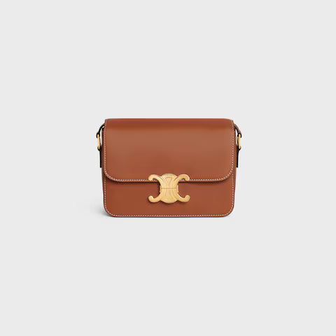 Celine TEEN TRIOMPHE BAG IN shiny calfskin 2025