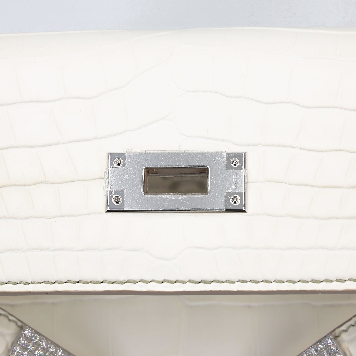 HERMÈS Limited Edition Kelly 28 Himalaya Matte Niloticus Crocodile Diamond White Gold hardware Z (2021)