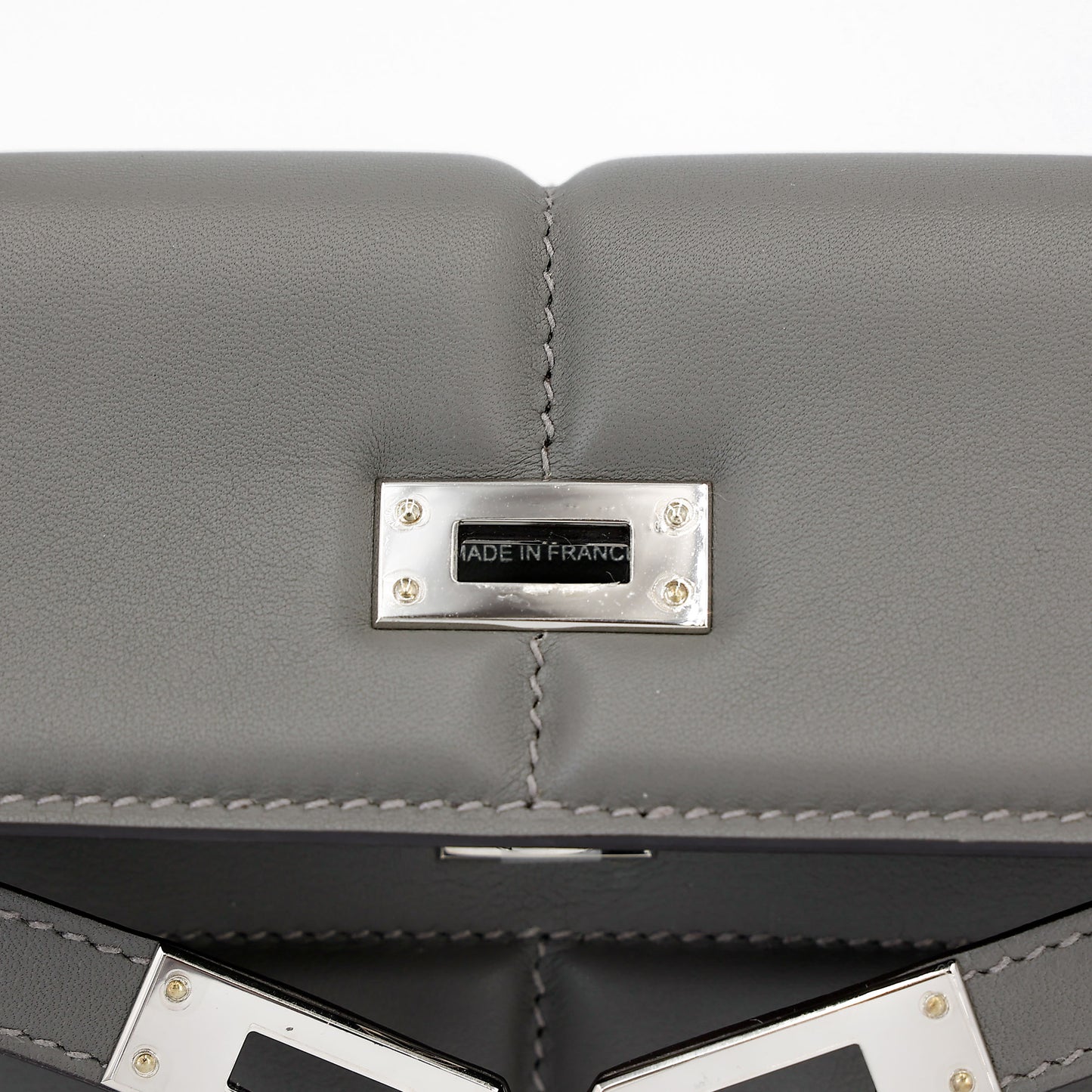 HERMÈS Limited Edition Kelly 25 Padded Sellier Gris Meyer (0L) Swift Palladium hardware B (2023)