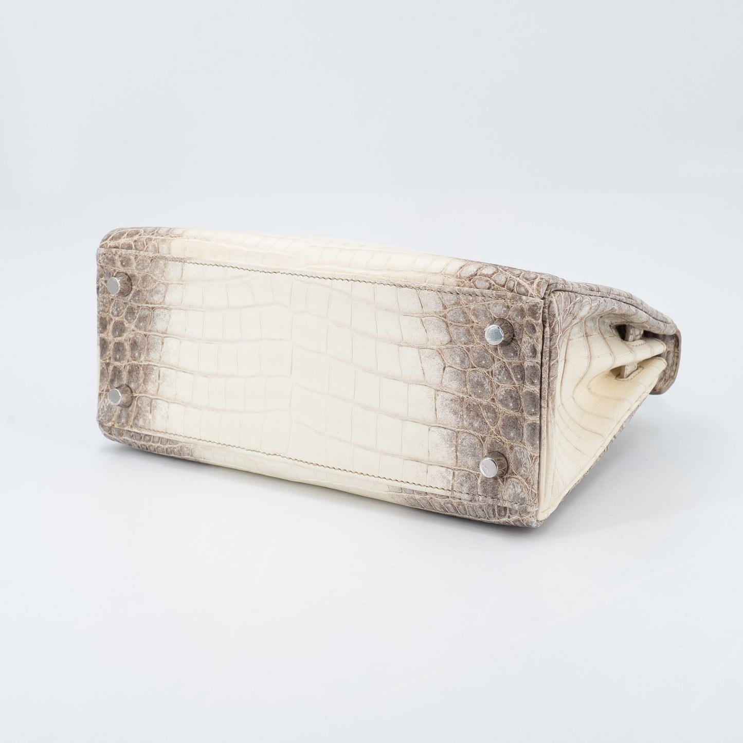 HERMÈS Limited Edition Kelly 25 Himalaya Matte Niloticus Crocodile Diamond White Gold hardware Z (2021)