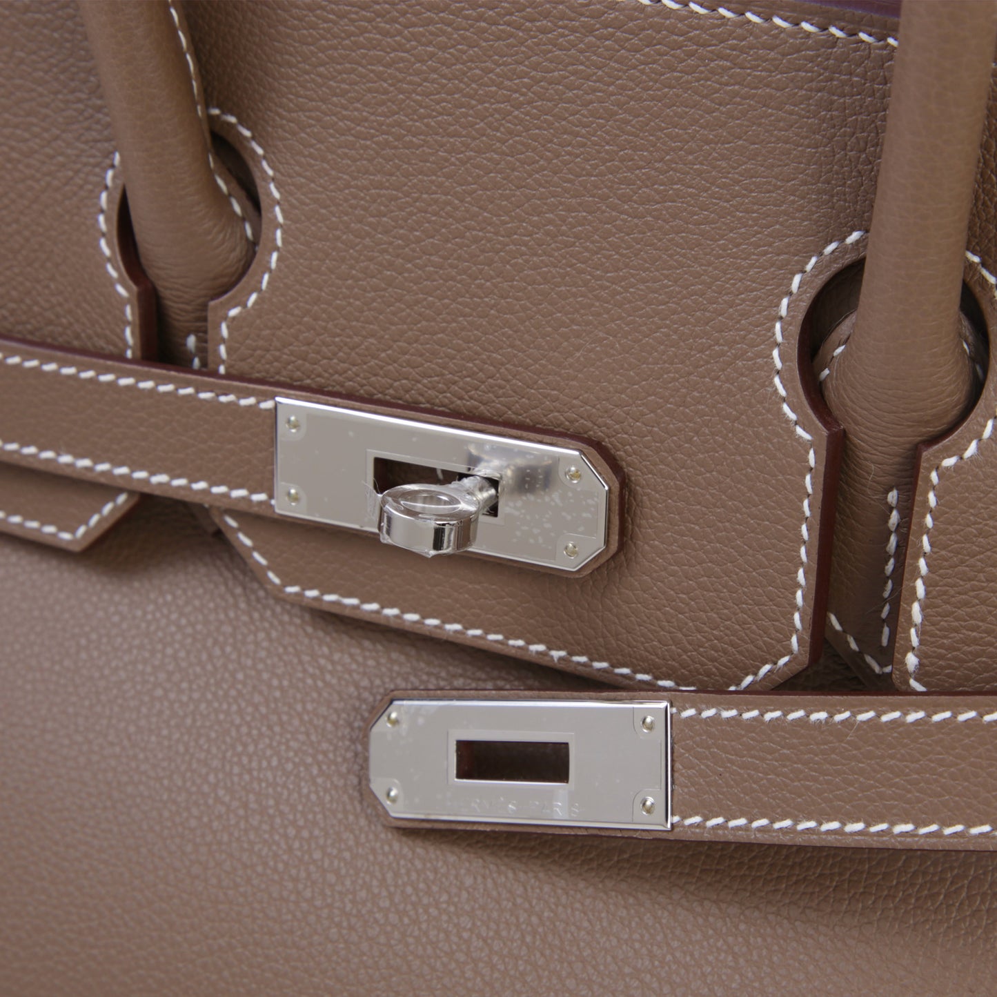 HERMÈS Birkin Shoulder Light 29 Etoupe (18) Evercolor Palladium hardware K (2025)
