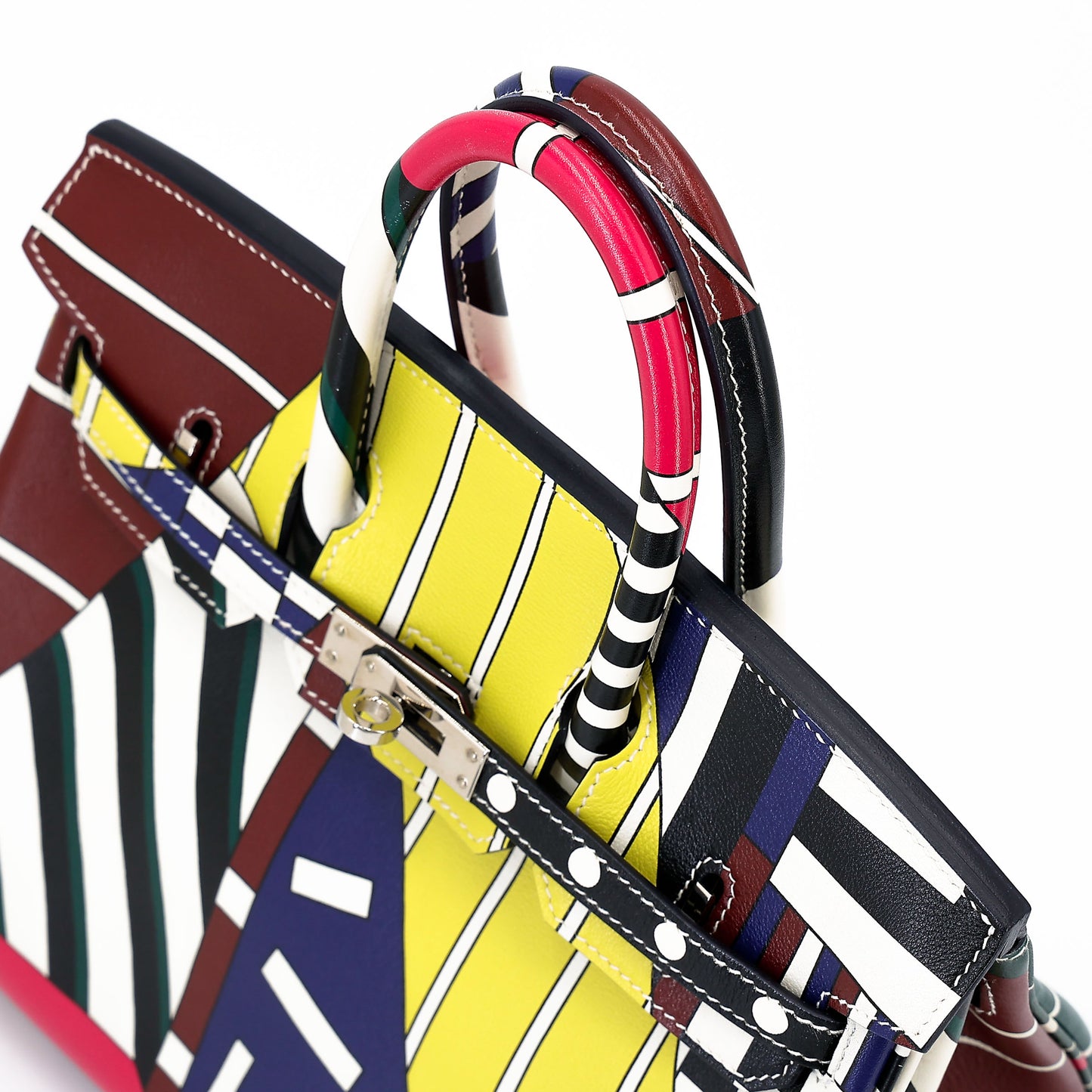 HERMÈS Limited Edition Birkin 25 One Two Three and Away We Go Multi-color Swift Palladium hardware D (2019)