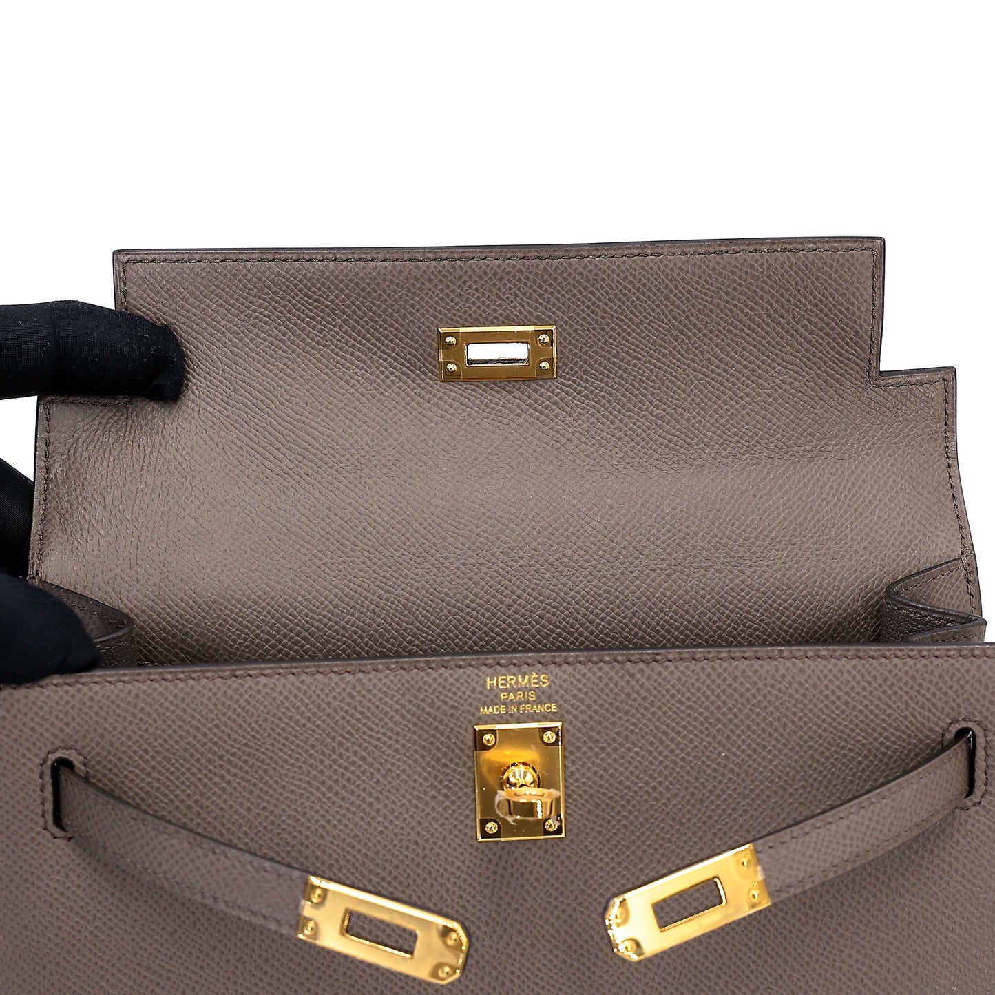 HERMÈS Kelly 25 Sellier Etain (8F) Epsom Gold hardware K (2025)