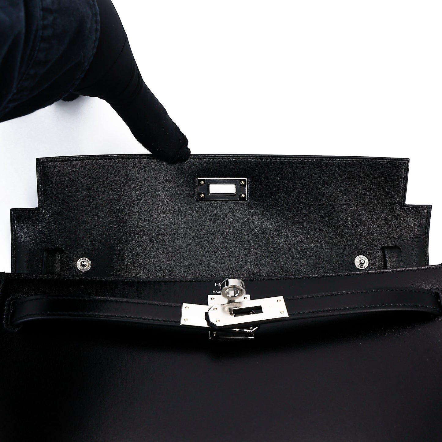 HERMÈS Kelly Elan Noir (89) Box-calf Palladium hardware K (2025)