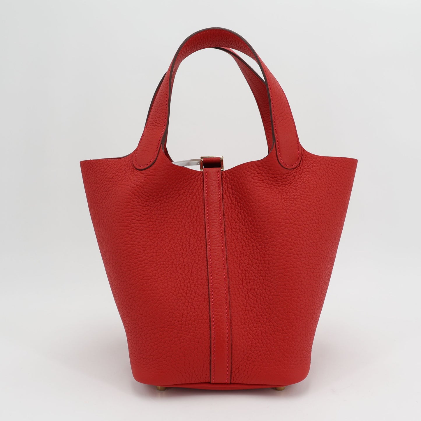 HERMÈS Picotin Lock PM Vermillon (5E) Clemence Gold hardware W (2024)