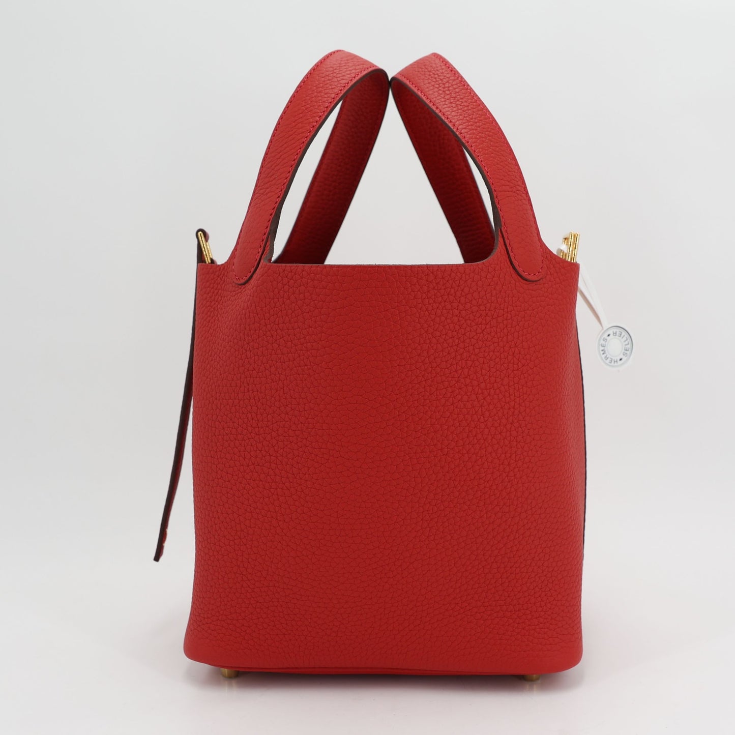 HERMÈS Picotin Lock PM Vermillon (5E) Clemence Gold hardware W (2024)