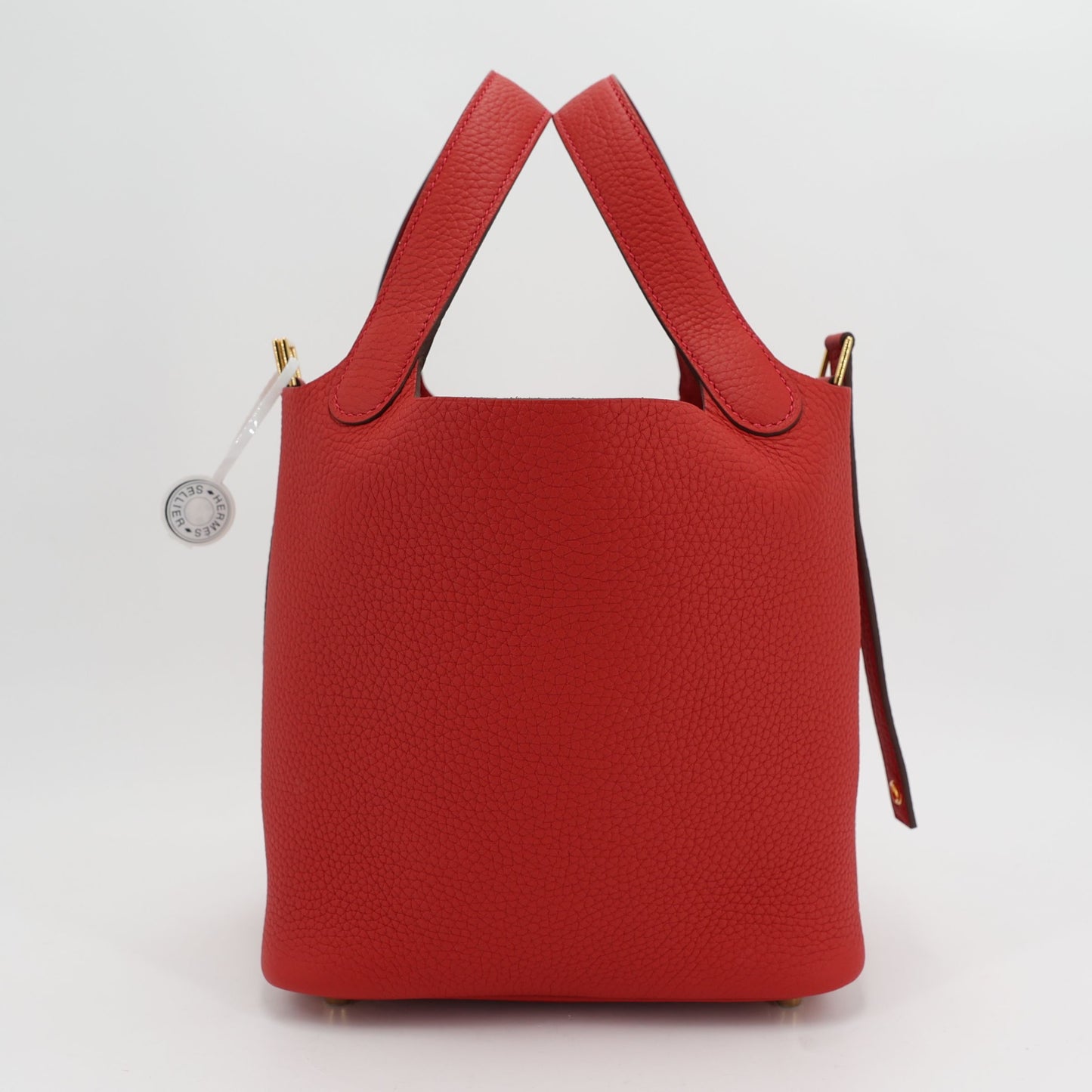 HERMÈS Picotin Lock PM Vermillon (5E) Clemence Gold hardware W (2024)
