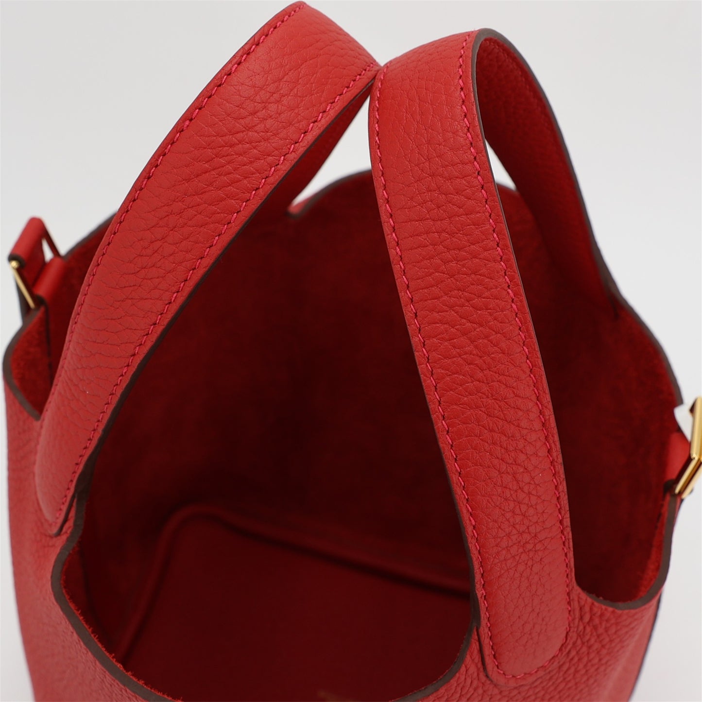 HERMÈS Picotin Lock PM Vermillon (5E) Clemence Gold hardware W (2024)