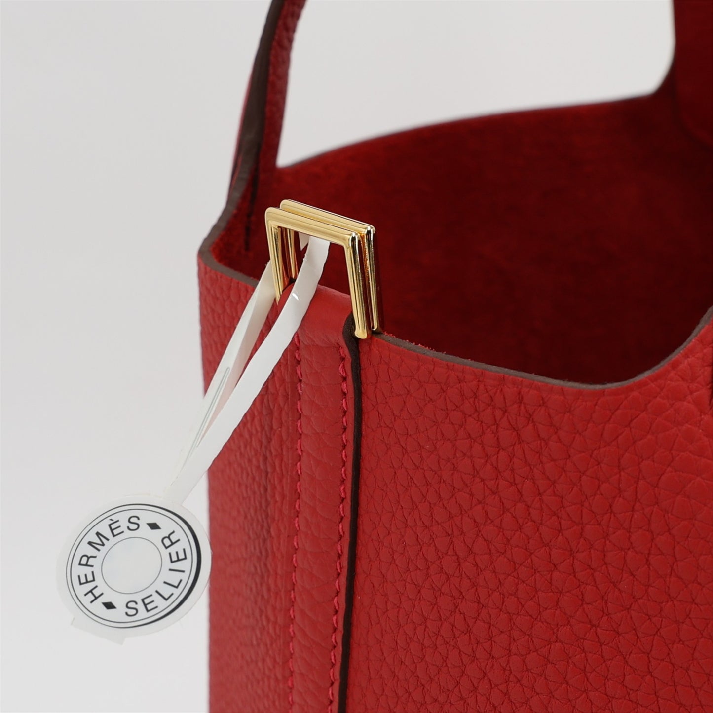 HERMÈS Picotin Lock PM Vermillon (5E) Clemence Gold hardware W (2024)