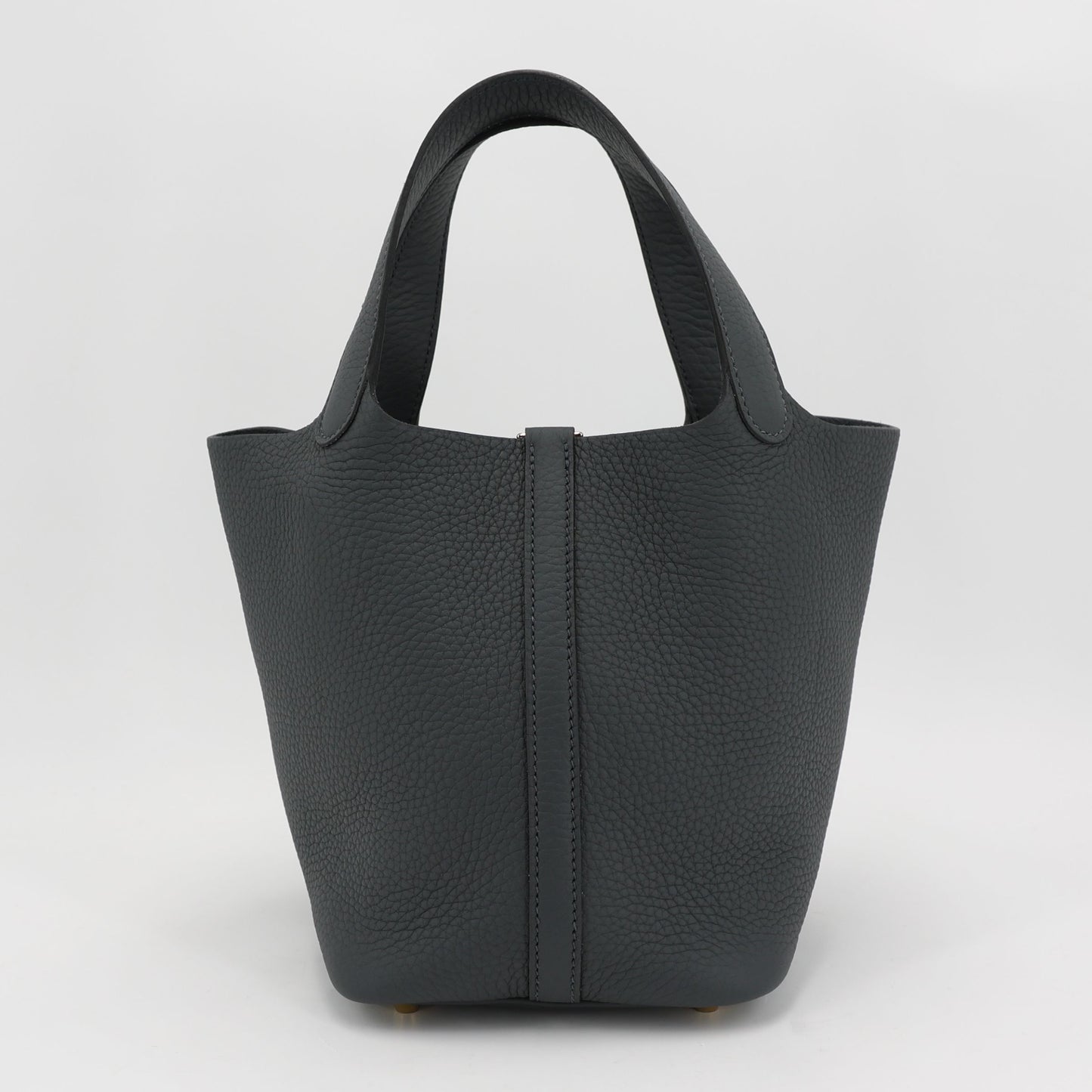 HERMÈS Picotin Lock PM Gris misty (H0) Clemence Permabrass hardware W (2024)