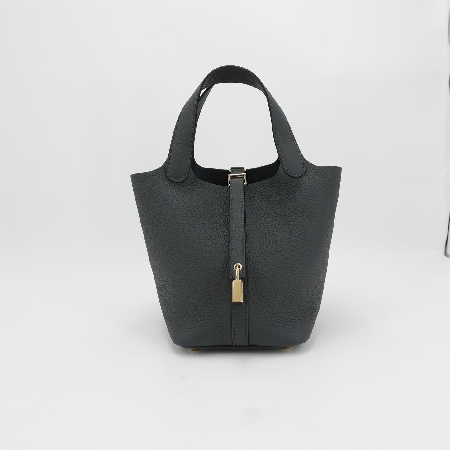 HERMÈS Picotin Lock PM Gris misty (H0) Clemence Permabrass hardware W (2024)