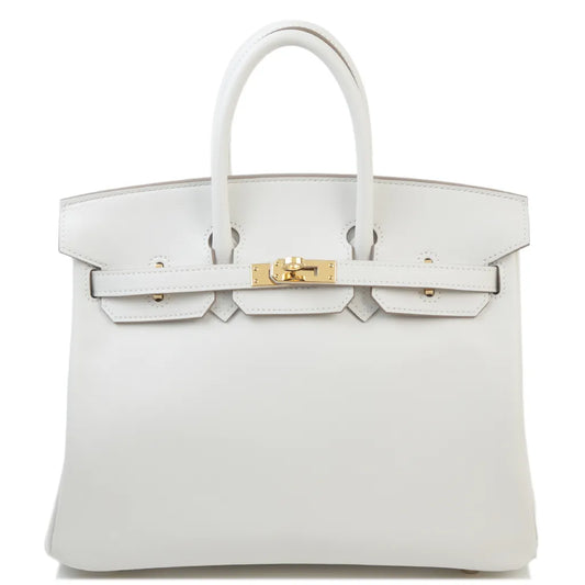 HERMÈS Birkin 25 Gris Pale (M4) Swift Gold hardware B (2023)