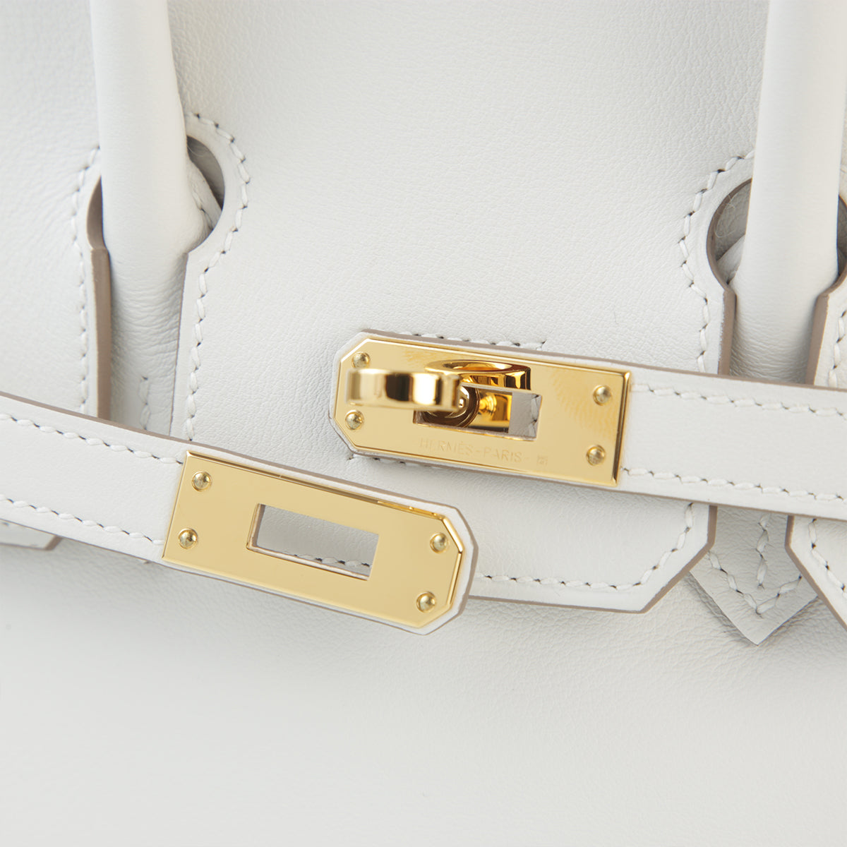 HERMÈS Birkin 25 Gris Pale (M4) Swift Gold hardware B (2023)