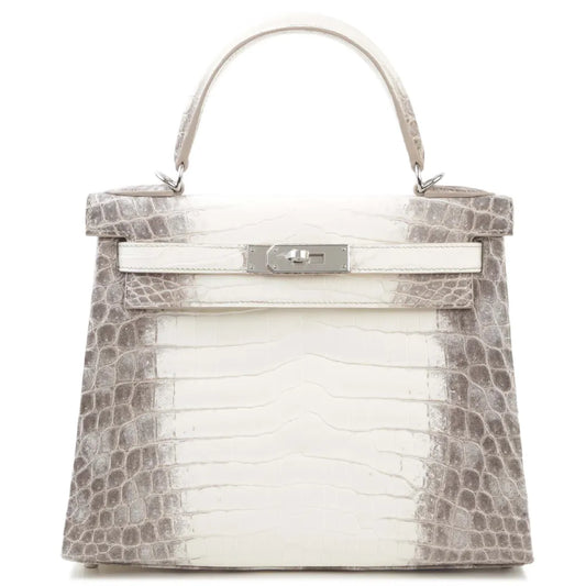 HERMÈS Kelly 28 Himalaya Matte Niloticus Crocodile Palladium hardware Z (2021)