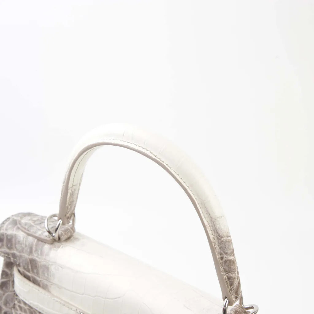 HERMÈS Kelly 28 Himalaya Matte Niloticus Crocodile Palladium hardware Z (2021)