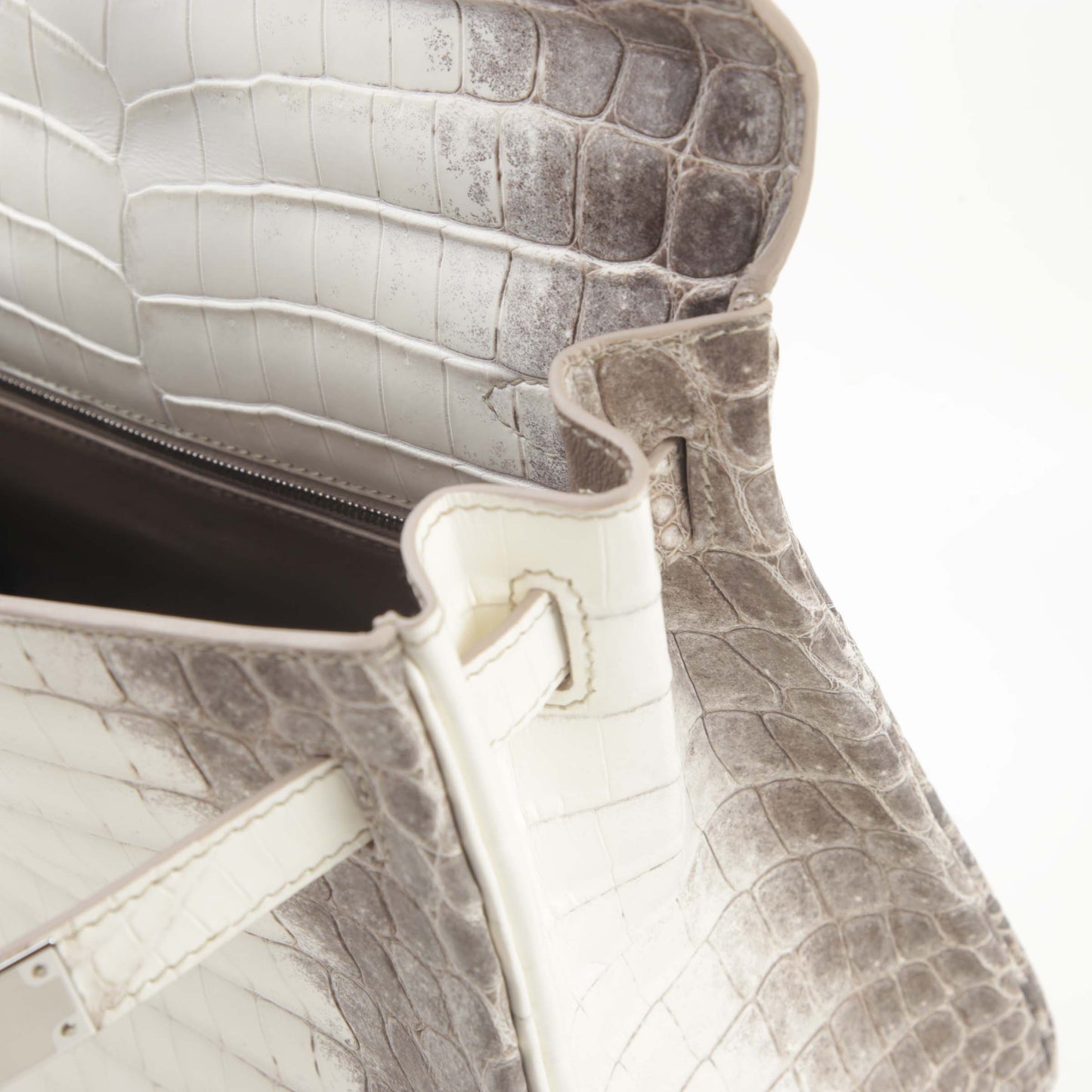 HERMÈS Kelly 28 Himalaya Matte Niloticus Crocodile Palladium hardware Z (2021)