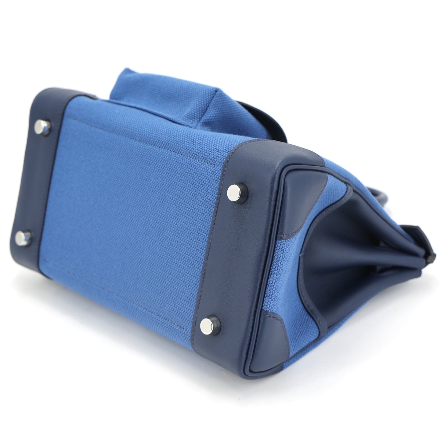 HERMÈS Limited Edition Birkin Cargo 25 Bleu Egee Toile Goeland canvas Swift Palladium hardware K (2025)