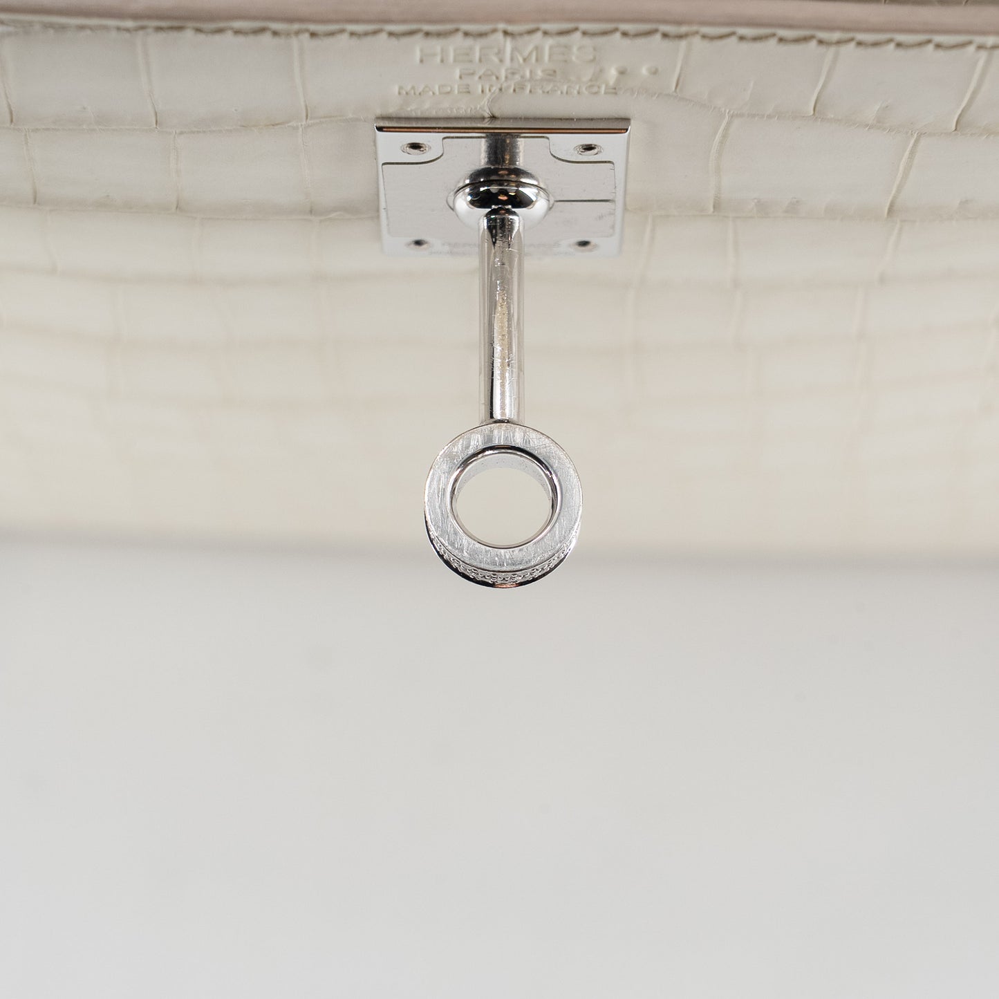 HERMÈS Limited Edition Kelly 25 Himalaya Matte Niloticus Crocodile Diamond White Gold hardware Z (2021)