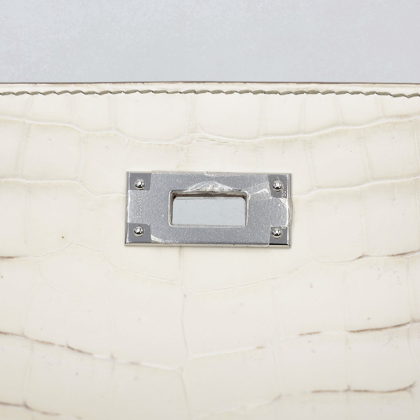 HERMÈS Limited Edition Kelly 28 Himalaya Matte Niloticus Crocodile Diamond White Gold hardware Z (2021)