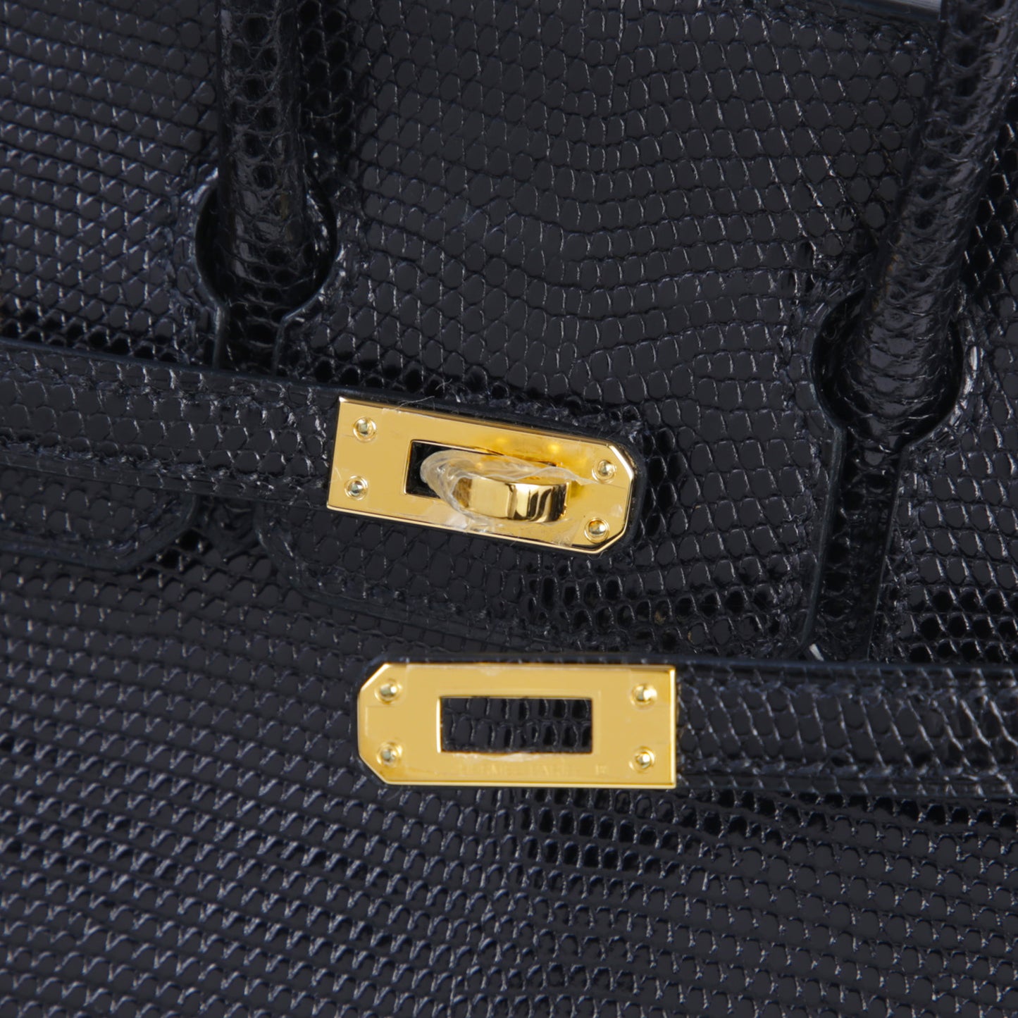 HERMÈS Birkin 20 Noir (89) Lizard Gold hardware B (2023)