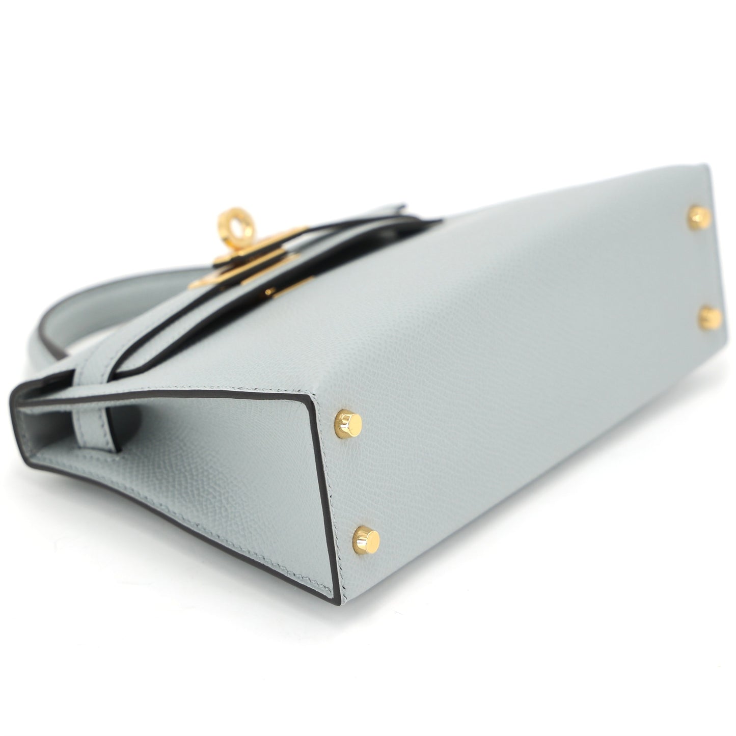 HERMÈS Mini Kelly II Bleu Glacier (8U) Epsom Gold hardware K (2025)