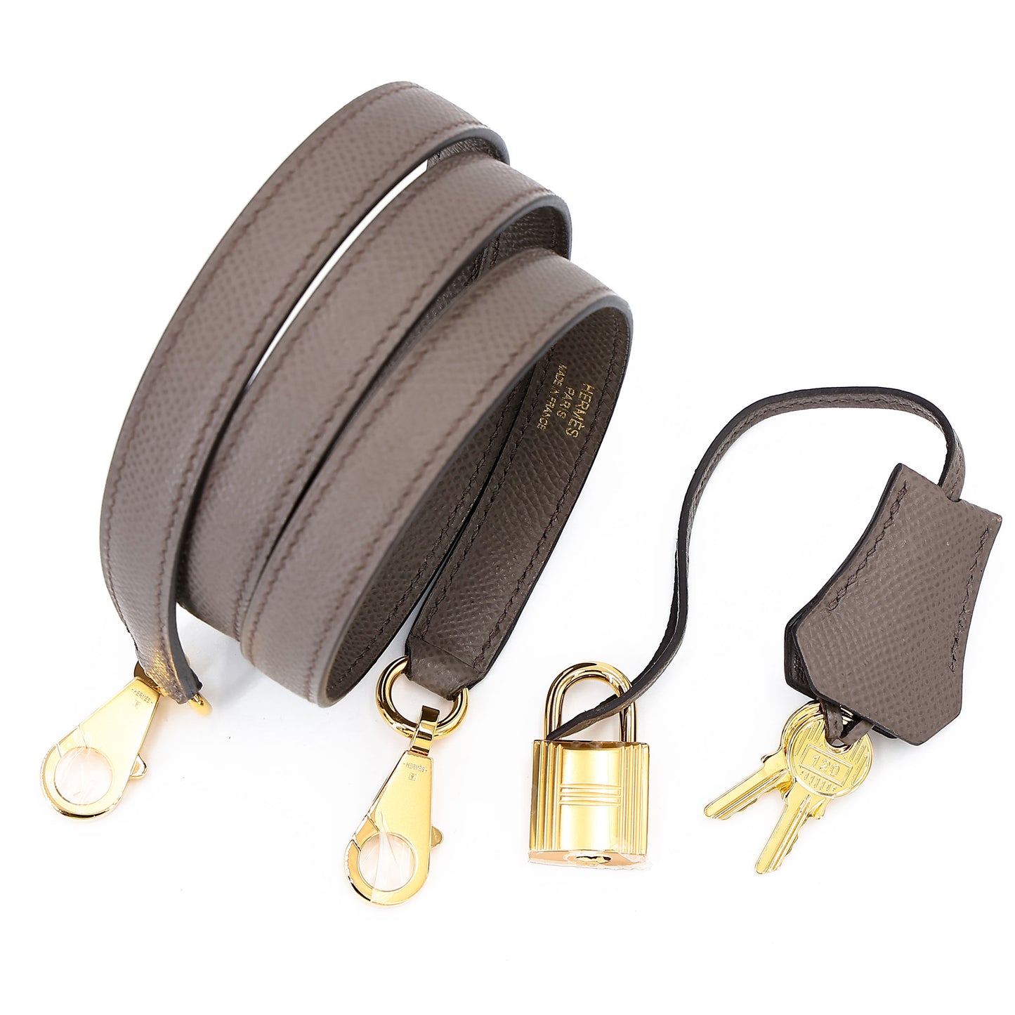 HERMÈS Kelly 25 Sellier Etain (8F) Epsom Gold hardware K (2025)