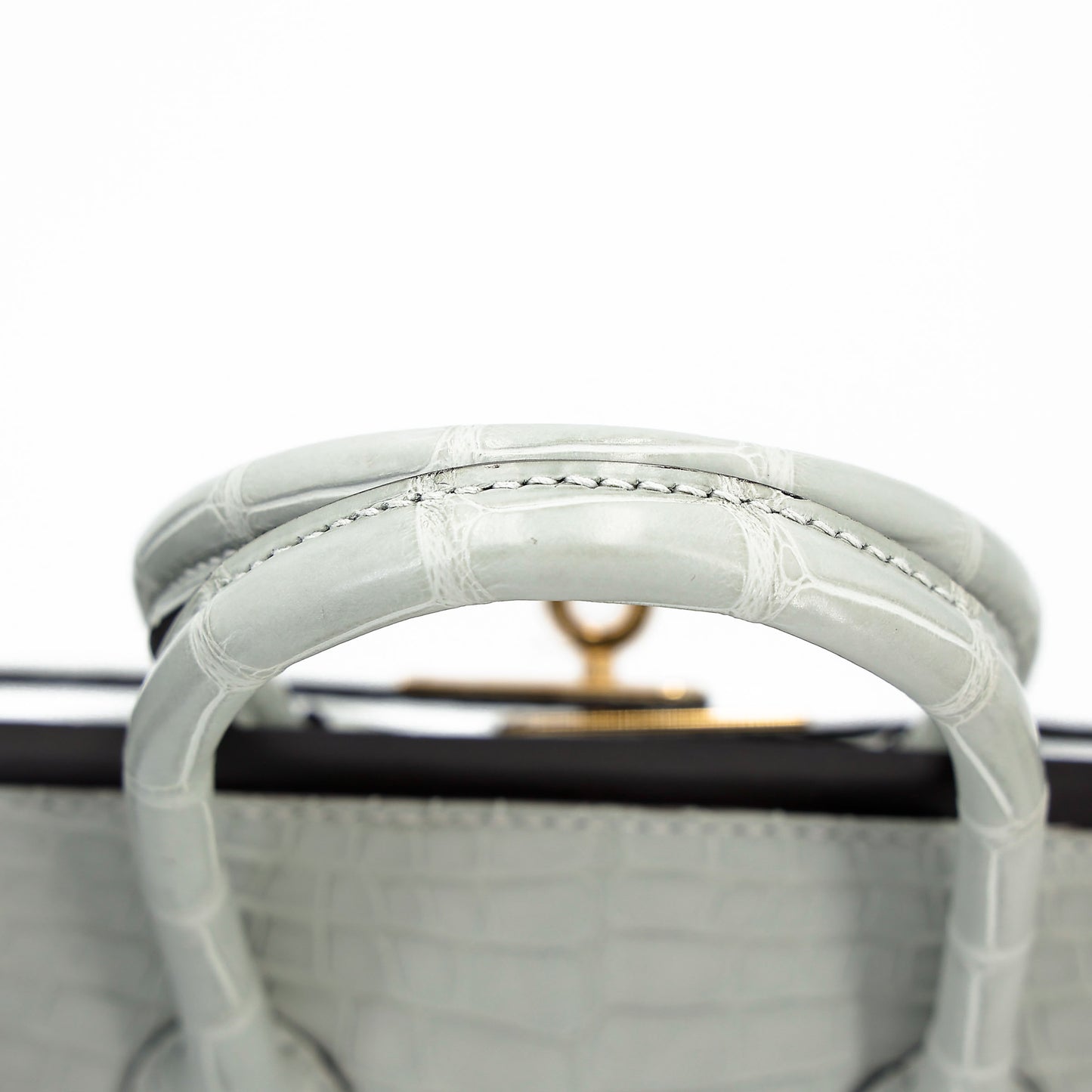 HERMÈS Birkin 25 Gris Neve (0W) Matte Alligator Gold hardware K (2025)